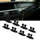 8Pcs Car Interior Clip Earphone Cable Clip Arrangement Panel Clamp(Black)