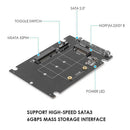 2 in 1 mSATA to SATA NGFF M.2 to SATA3 Converter Adapter Card SSD Disk