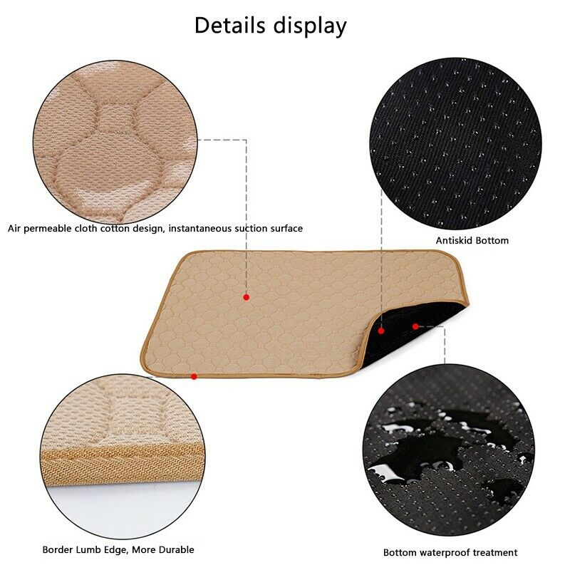Anti-Slip Washable Dog Pet Diaper Mat Urine Absorbent Environment Protect D