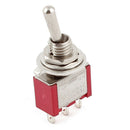 AC 250V/2A 120V/5A ON/ON 2 Position SPDT Mini Micro Toggle Switch Red G4Y5