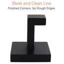 2 Pack Matte Black Towel Hook Stainless Steel Bathroom Rust Proof Clothes T F8W3
