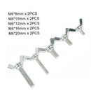 10Pcs M6*8~20mm Butterfly Wing Screws Thumb Screws Wing Bolts Kit - Zinc Plated