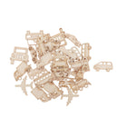 60 Pack Mixed Wooden Cutouts Shapes, MDF, Craft Shape, Vehicles, Embellishments,