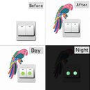 DIY Bird Diamond Painting Luminous Switch Stickers Bedroom Wall Decals A