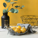 Kitchen Geometric Metal Wire Decorative Storage Display Basket Fruit Bowl S