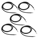 5pcs 3mm Black Rubber Cord Necklace Chains with Clasp for Pendants 50cm
