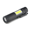 New Mini Portable Aluminum Q5 LED Flashlight XPE&COB Work Light lanterna Po M6X7