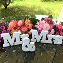 wedding birthday party decoration white letters mr & mrs wedding creative signLJ