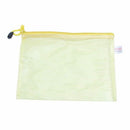 10 x Office Grid A5 File Document Paper Zip Pocket Holder Yellow G3W4