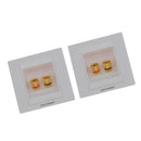 4 Pieces Binding Post Banana Plug Speaker Terminal Square Wall Face Plate
