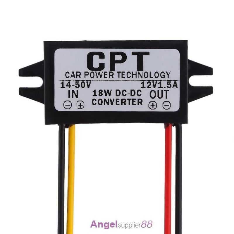 14-50V To 12V 5.5*2.5DC Male Converter CPT Power Supply Step Down Regulator Car