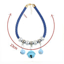 Cartoon Pet Dog Cat Collar Adjustable PU Rope Necktie Necklace with Bells