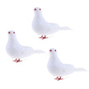 3pcs Artificial Dove Birds Statue Garden Sculpture Ornament Handcraft Wedding