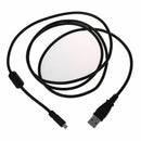 Black USB 2.0 A to 8-Pin Mini B Cable w/ Ferrite - 1.5M / 59 Inches for Nik