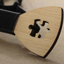 Mens Bow Tie Accessory Wedding Party Christmas Gifts Bamboo Wood Bowtie Nec U8C1