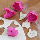 4x Halloween Plunger Mold Chocolate Cake Biscuits Cookies Fondant Moulds
