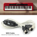 Pro USB IN-OUT MIDI Adapter Cable PC to Music Electronic Keyboard Converter
