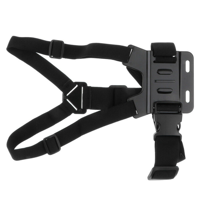 Chest Body Adjustable Harness Strap Outdoor Holder with Clip ABS for Black