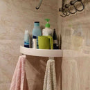 Plastic Bathroom Kitchen Shower Shelf Corner Bath Storage Rack Wall Mounted
