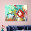 5D DIY Special Shaped Diamond Painting Girl Cross Stitch Mosaic Kits Decor