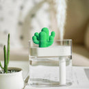 1X(160ml Ultrasonic Air Humidifier Clear Cactus Color Light USB Essential O