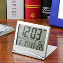 Folding LED Digital Display Alarm Clock Calendar Temperature Snooze Thermometer