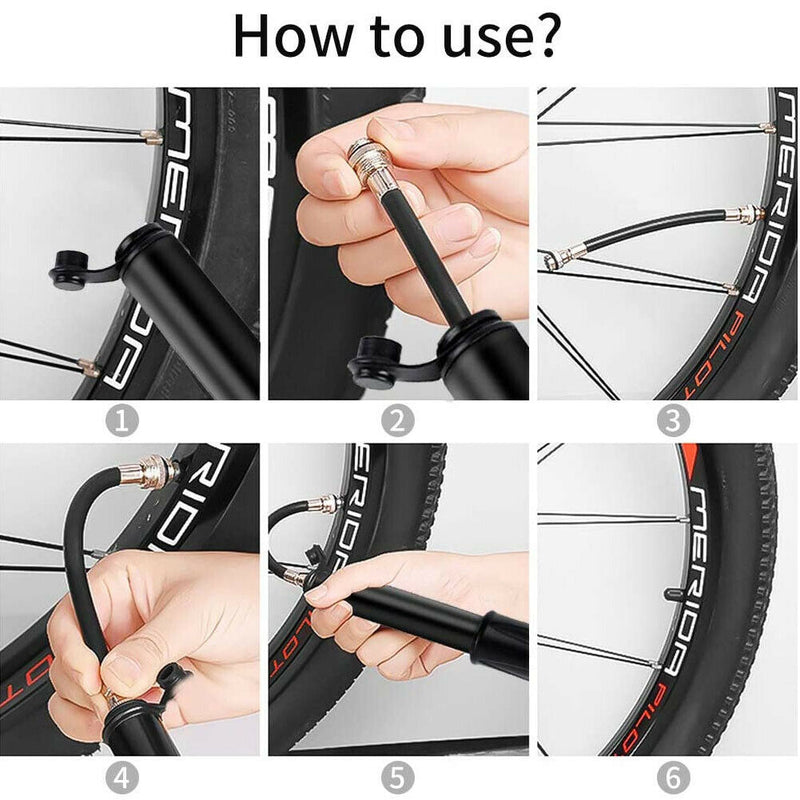 100 PSI Aluminum Alloy For Road Puncture Repair With Hose Cycling Mini Bike Pump