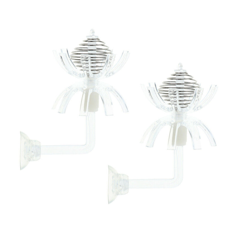 2pcs Feeding Basin for Dwarf Shrimps,Fish, Aquarium Invertebrates Clear Glass