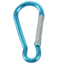 5 x Camp Hiking Portable Blue Aluminum Alloy Mini Carabiner Hook U5L6