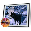 Black White Wolfs DIY Diamond Painting Embroidery Cross Stitch Mosaic Art