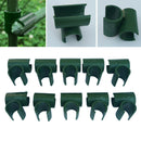 20PIECE Trellis Plant Stakes Connectors Cross Clips Garden Fixed Clamps Green.