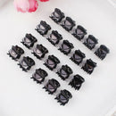 Girls Fashion Black Plastic Mini Hairpin 6 Claws Hair Clip Clamp for Ladies Top