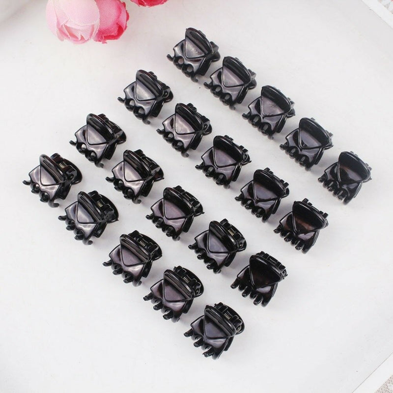 Girls Fashion Black Plastic Mini Hairpin 6 Claws Hair Clip Clamp for Ladies Top
