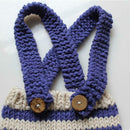 Cute Infants Photo Shoot Suspender Trousers Knit Hat 2pcs Newborn Baby Set