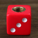 4pcs Red Dice Car Wheel Tire Air Valve Stem Caps Rims Cover Decor Accessories