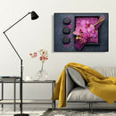 5D DIY Diamond Painting Purple Flower Cross Stitch Mosaic Kit Home Decor