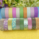 10X 15mm*5m DIY Self Adhesive Glitter Washi Masking Tapes Craft Decor* Stic J7S9