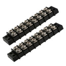 2pcs 8 Gang Screw Terminal Block With Nickel Plated Brass Contacts For Boats