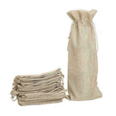 Rustic Natural Jute Burlap Wine Bag Drawstring Hessian Bottle Pouch Gift G5I1