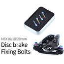 Risk 4Pcs M6X20 Mtb Bike Disc Brake Screws Titanium Alloy Titanium Stem Bol