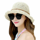 Sun Hat Bucket Girls Lady Beach Straw Hat Summer Sun Protection Packable Fo