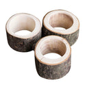 Rustic Wooden Napkin Ring Wedding Party Napkin Holder Table Decoration Gift