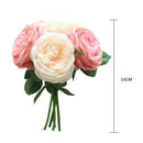 5 head silk rose multilayer artificial flower wedding hand flower bouquet h G4R7