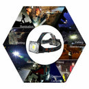 Super Bright 3000LM COB Outdoor LED Head Light Lamp Torch Headlight P8V9