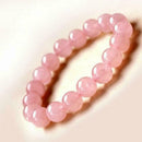 Natural-Madagascar Deep Pink Rose Quartz Crystal Round Beads Bracelet 8mm C S7P3