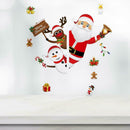 Christmas Window Showcase Removable Santa Claus Snowman Elk Wall Stickers