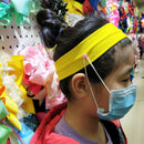 6pcs/set Solid Color Milk Silk Yoga Button Headband Sport Elastic Sweatband A