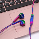3.5mm Wired In-Earphone Fashion Gradient Music Earbuds Stereo Earphone  Heads&+