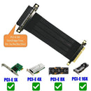 8X to 8X PCI-E Extension Cable 180Â° Ribbon Flexible Relocate Cable Adapter