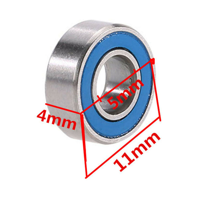 RC 1:10 AXA1218 11mm(Outer) 5mm(Inner) Diameter Ball Bearings Set(10 Pieces) for